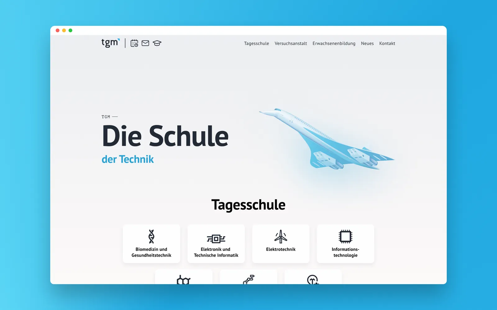 Redesigning the TGM Homepage